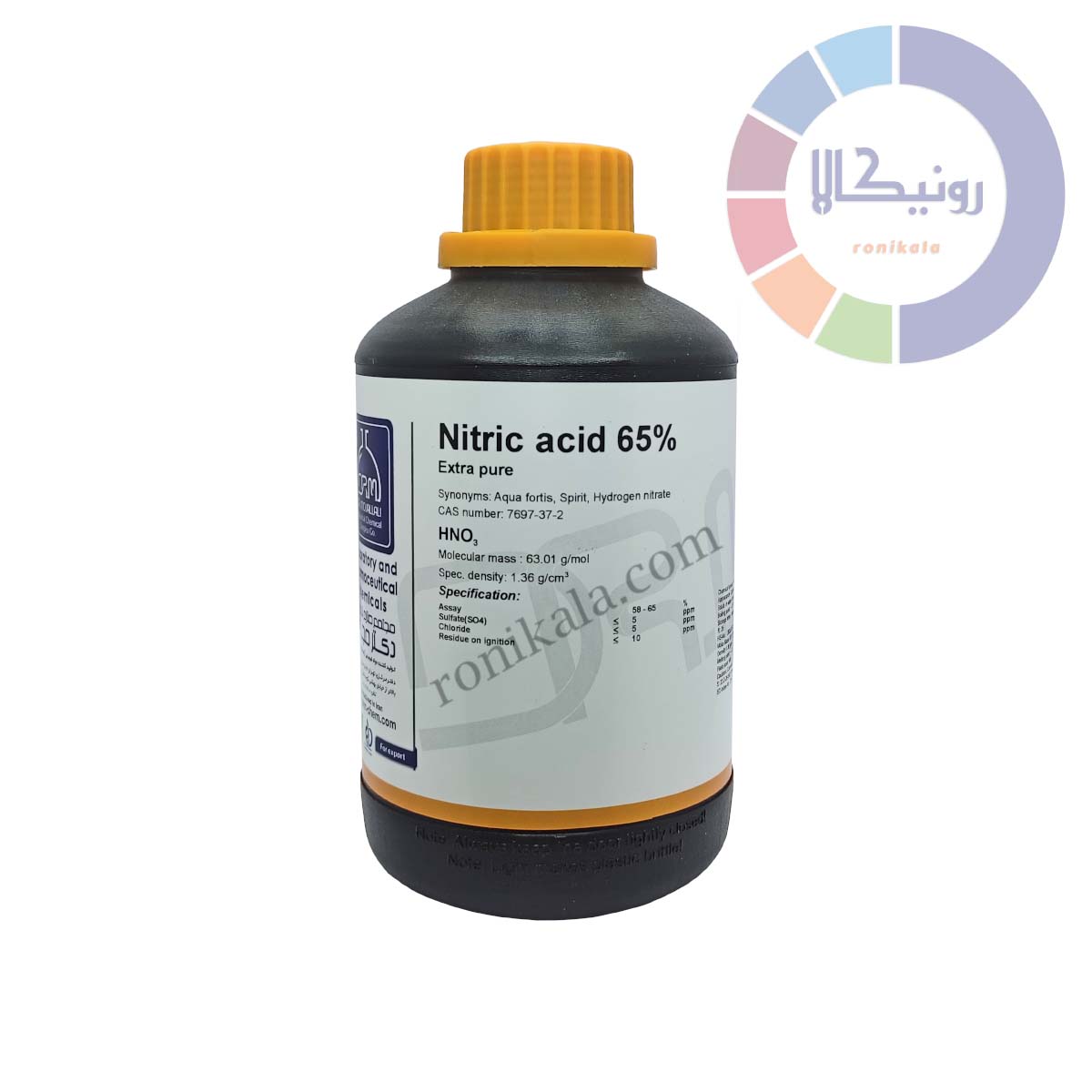 تیزاب ( Nitric Acid ) 1 لیتری مجللی