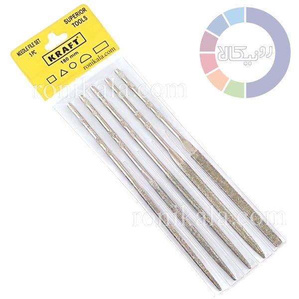 سوهانچه ست الماسه 5 عددی 180 میلی متری KRAFT