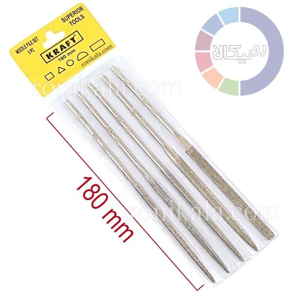 سوهانچه ست الماسه 5 عددی 180 میلی متری KRAFT